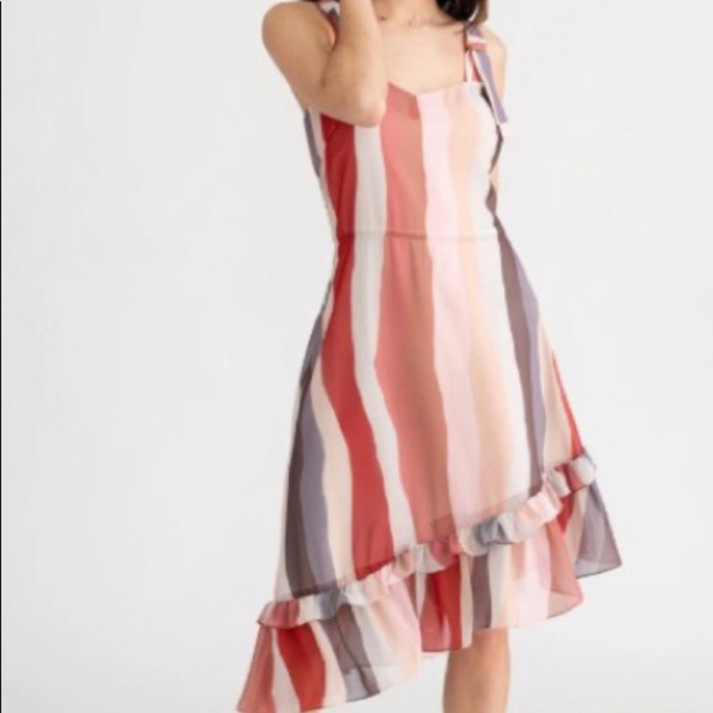 🌸Petite Studio Multi Rainbow Stripe Carly Dress